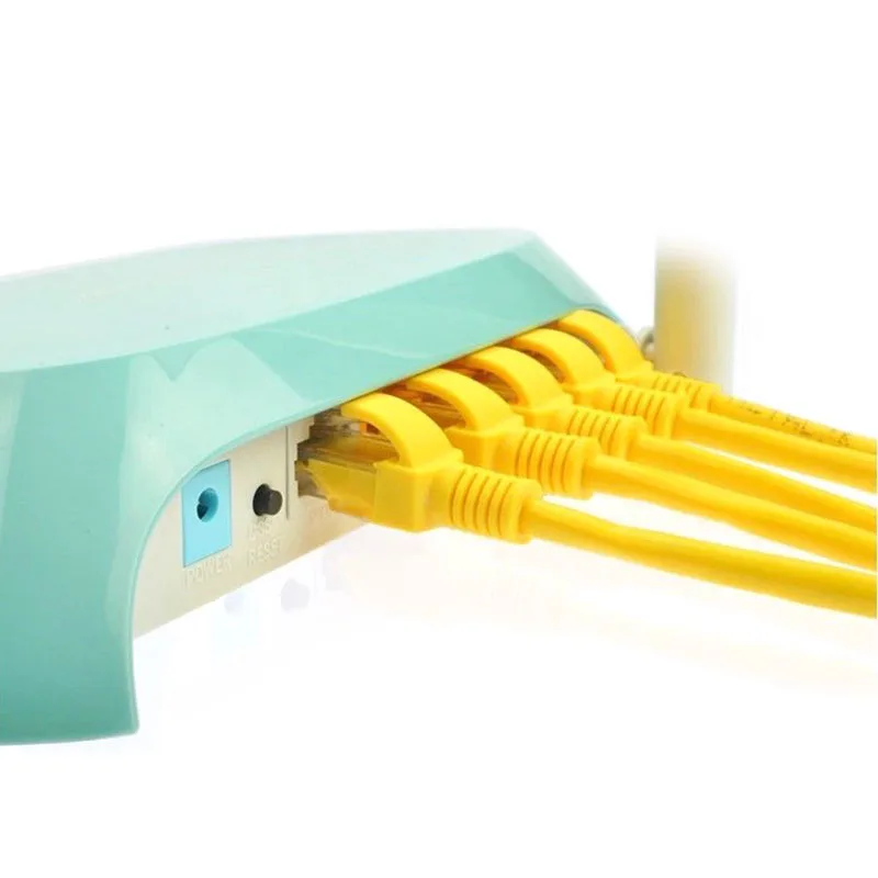 Сетевой удлинитель RJ45, UTP, Cat5e, желтый, 10/20/30/50 м