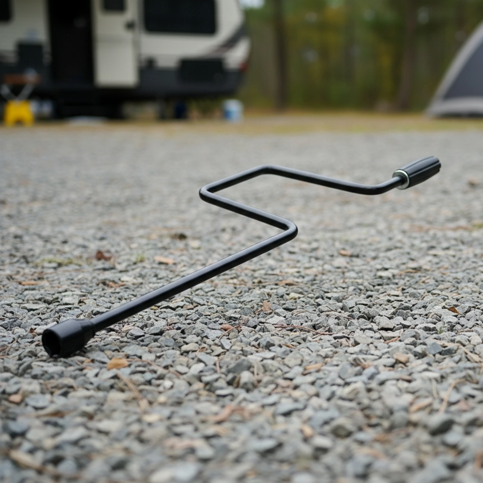 Stabilizer Jack Crank Handle Standard Jack Crank Handle with Socket Sturdy Quick Operation for Caravan Owners, Campsites