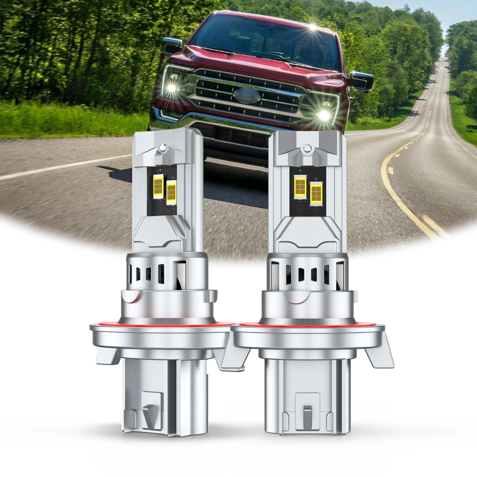 for Ford F-150 2004-2014 H13 9008 High/Low Dual Beam LED Headlight Bulb Conversion KIT