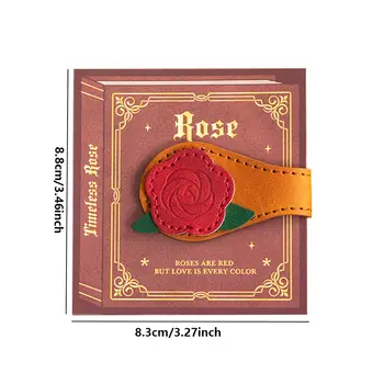 3個裝PU皮革愛心書籤,迷你書角標記,文具用品,書籤禮品 10 最佳銷售 皮革書籤 - №4