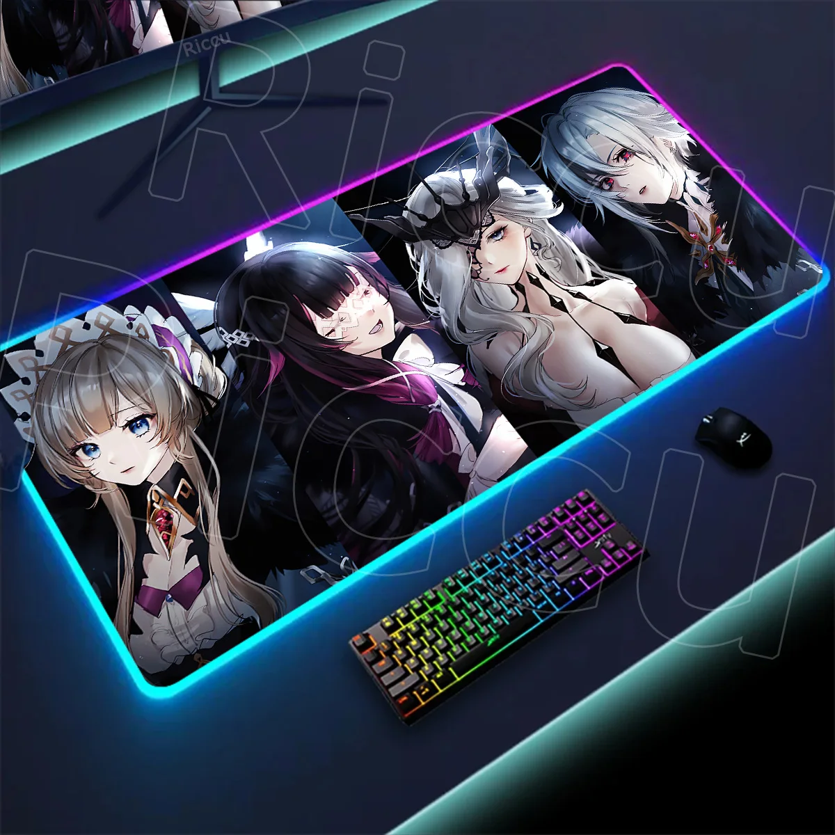 

New HD Print Colombina Sandrone Mouse Pad Genshin Impact RGB Mouse Pad Laptop Gaming 1000×500mm PC Anime Mice Mat Large Desk Mat