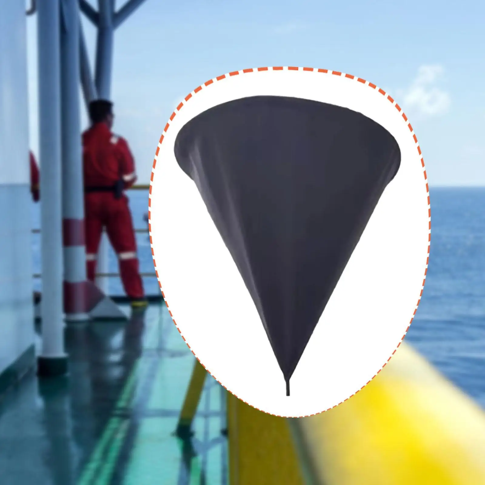 

Marine Daylight Signal Canvas Wear Resistant for Use in Ports, Docks, Shipyards Functional Single Cone Black for Yachts