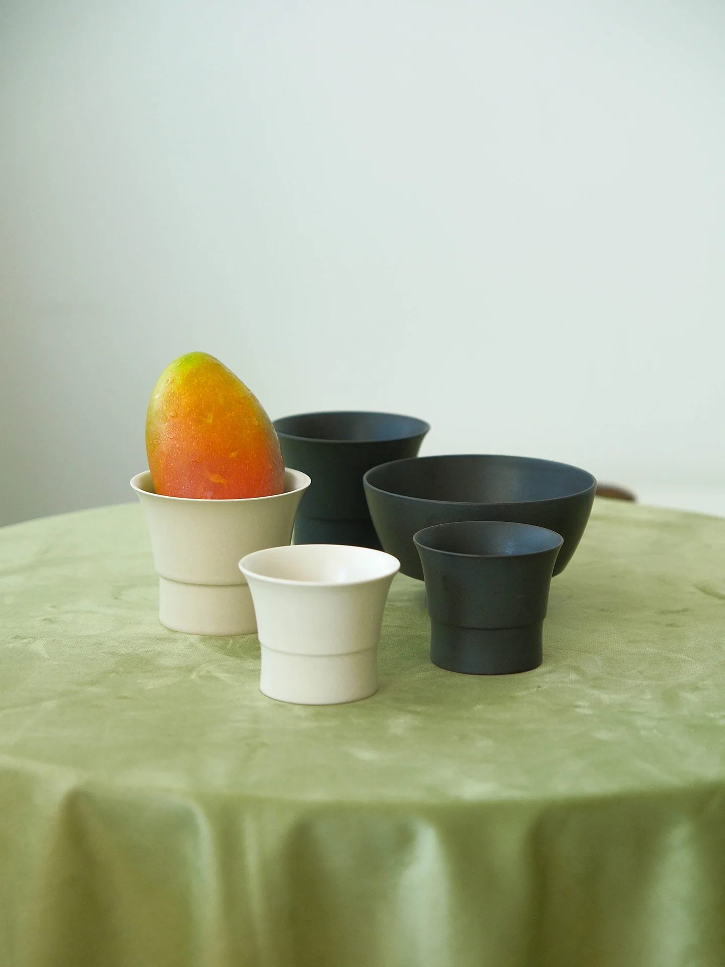 

Yetao Cerc Tea Cup High Foot Self Varle Matte Surface Owner Cup Home Use Bla Glaze ey White Chinese Sle Water Cup