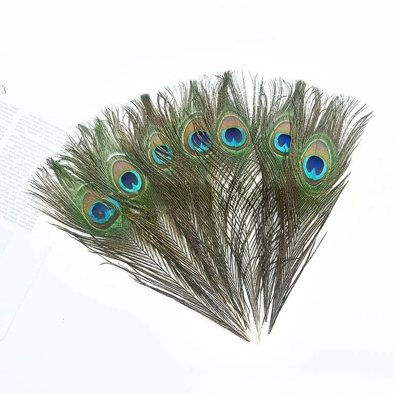 الجملة الطاووس ريشة زهرية تشكيلة زهور المرحلة زي عيون كبيرة اليدوية DIY مجوهرات الزفاف الديكور الطاووس الشعر #5