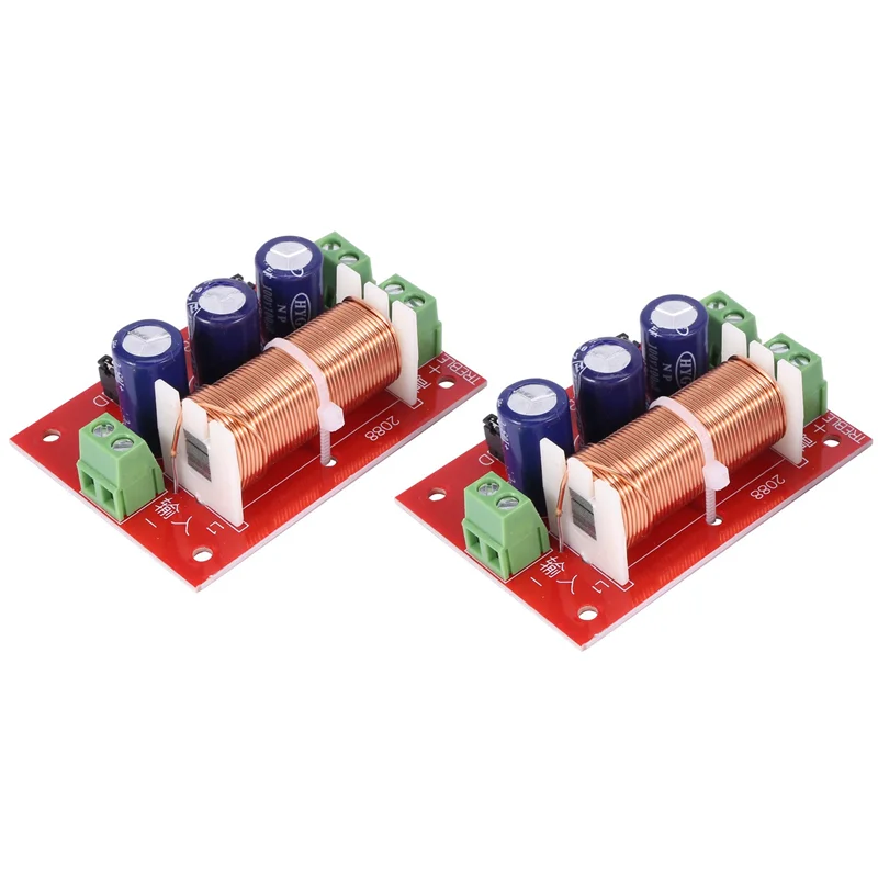 

T82C Hot Sale-12Pcs 400W Speaker Crossover 2 Way Audio Adjustment Tweeter Bass Speakers Filter Frequency Divider For 2-16Ohm