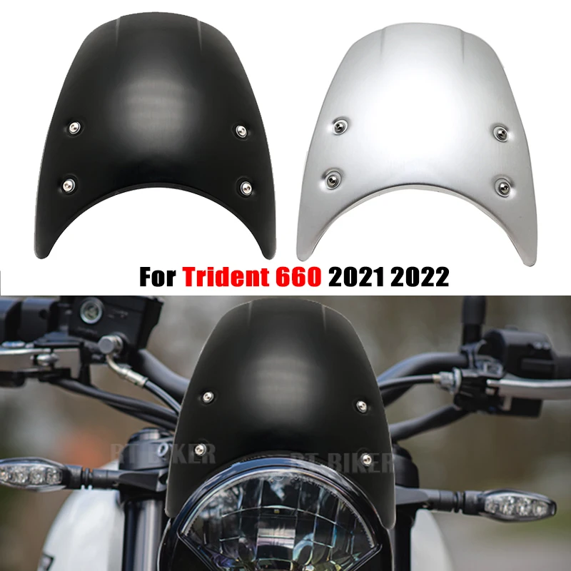 

Aluminum Windscreen Windshield Wind Deflector with Mount Bracket Fit For Trident 660 Trident660 2021 2022 Motorcycle Accessories