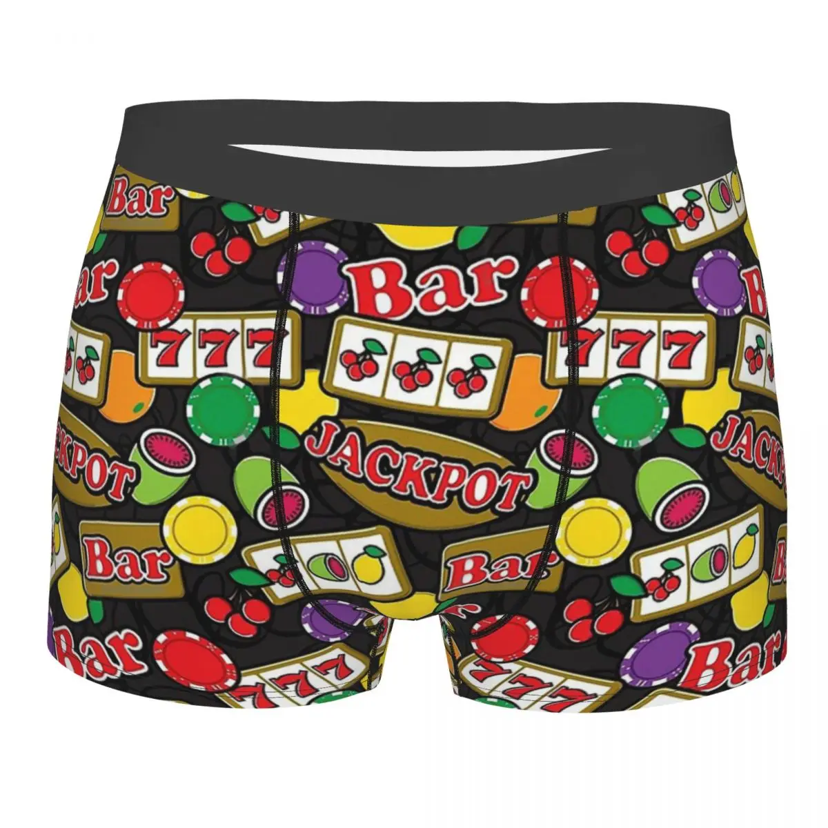 Casino Jackpot Lucky Slot Machine Fruit Slots Pattern Underpants Breathbale Panties Male Underwear Print Shorts Boxer Briefs