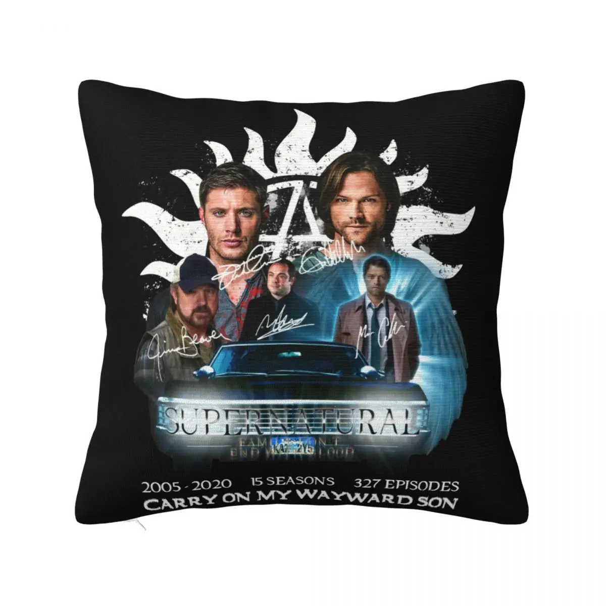 15 Years Of Supernatural Anniversary Thank You For The Memories Science Printing More Colors Casual Pillow Case