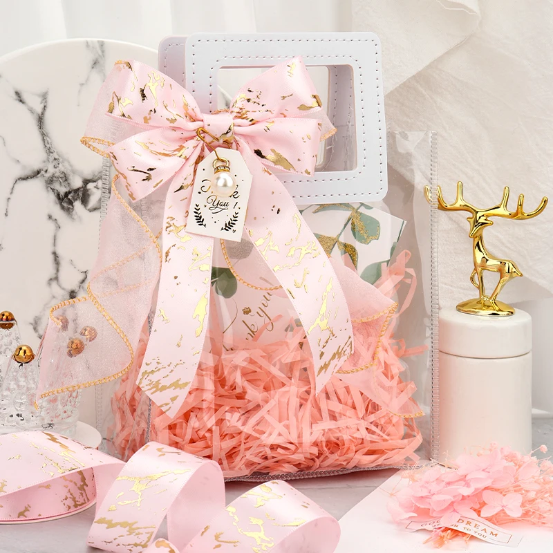 10Yards Marble pattern Series Gift Ribbon For Diy Valentines Wedding Event Party Christmas Decoration Baking Bouquet Decoration