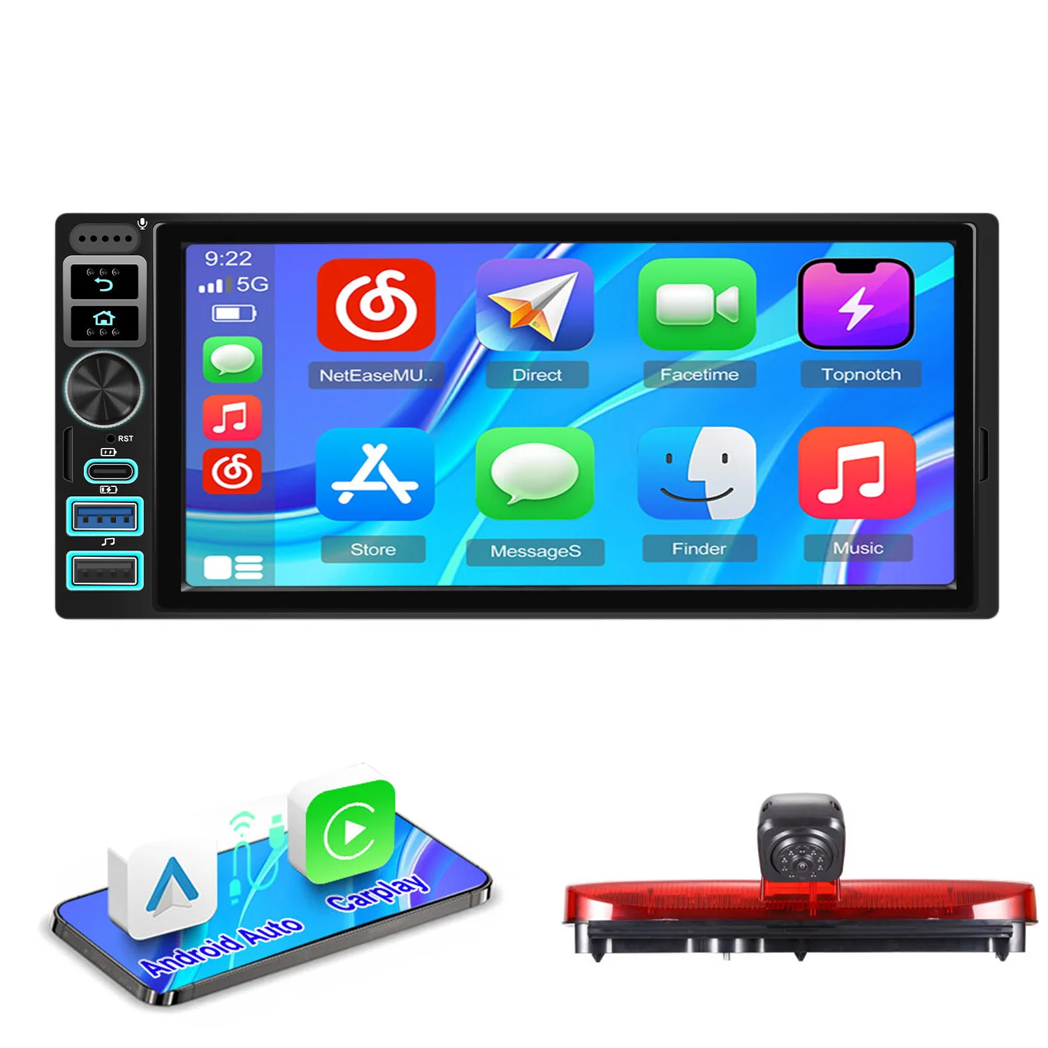 2+64GB Carpaly GPS Android Auto Car radio Navigation HD Reverse camera For Ford Transit Connect Tourneo PJ2 V408 V363 Kasten Van