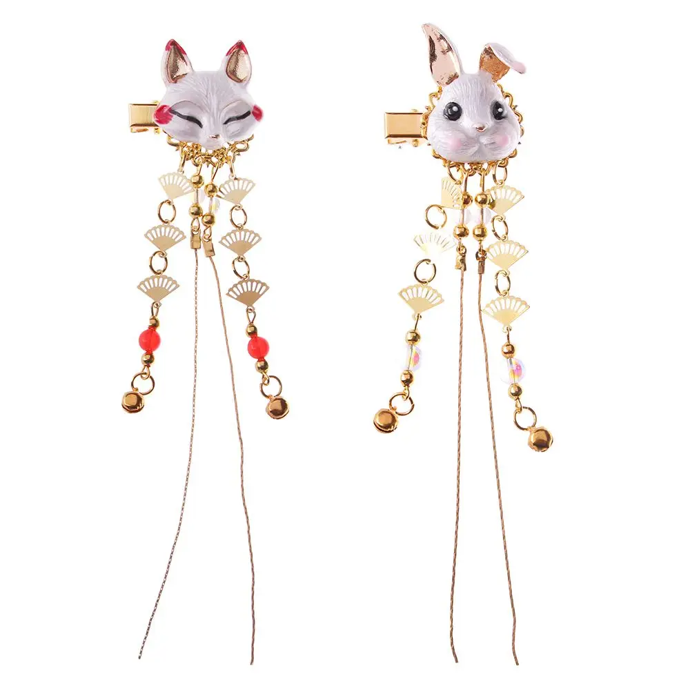 Cos Props Girl Cosplay Hanfu Handwork Kimono Rabbit Hair Clip Hair Accessories Hairpin