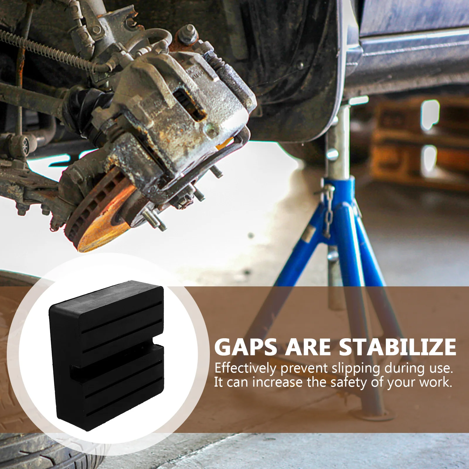 

1Pcs Square Jack Stand Pad Durable Heavy Duty Rubber Universal Car Lift Pads Non Slip Surface Scratch Protection