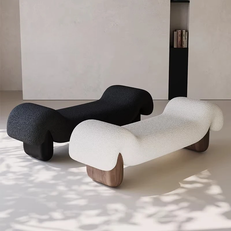 

Medieval solid creative fabric sofa stool retro light luxury changing stool bedroom bedside stool cloakroom bench