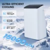 15000 BTU ポータブルエアコン、除湿器とファン付き 3in1 冷却ユニット リモートコントロールルーム 最大 400 平方フィート 2
