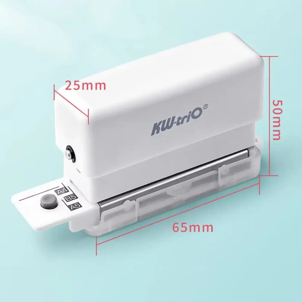 Student Stationary Loose Leaf Bind Hole Puncher A4 A5 B5 6-hole Paper Puncher Precise with Chip Box Round Hole Puncher Punch