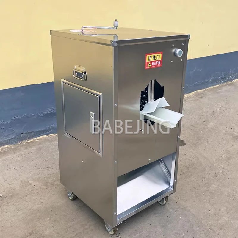 Fully Automatic Fish Processing Equipment, Fish Scale Remover, Commercial Sturgeon Back Opening Machine view 4