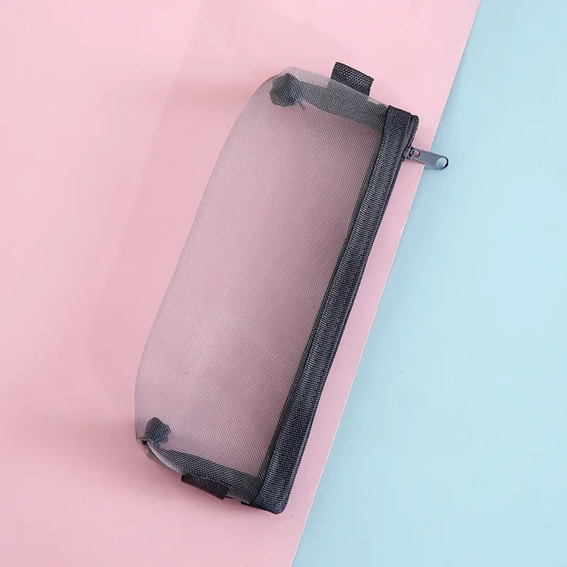1pc 20*9.5cm sacchetto di matita con cerniera trasparente custodia portatile per cancelleria Kawaii per borsa per il trucco delle ragazze degli