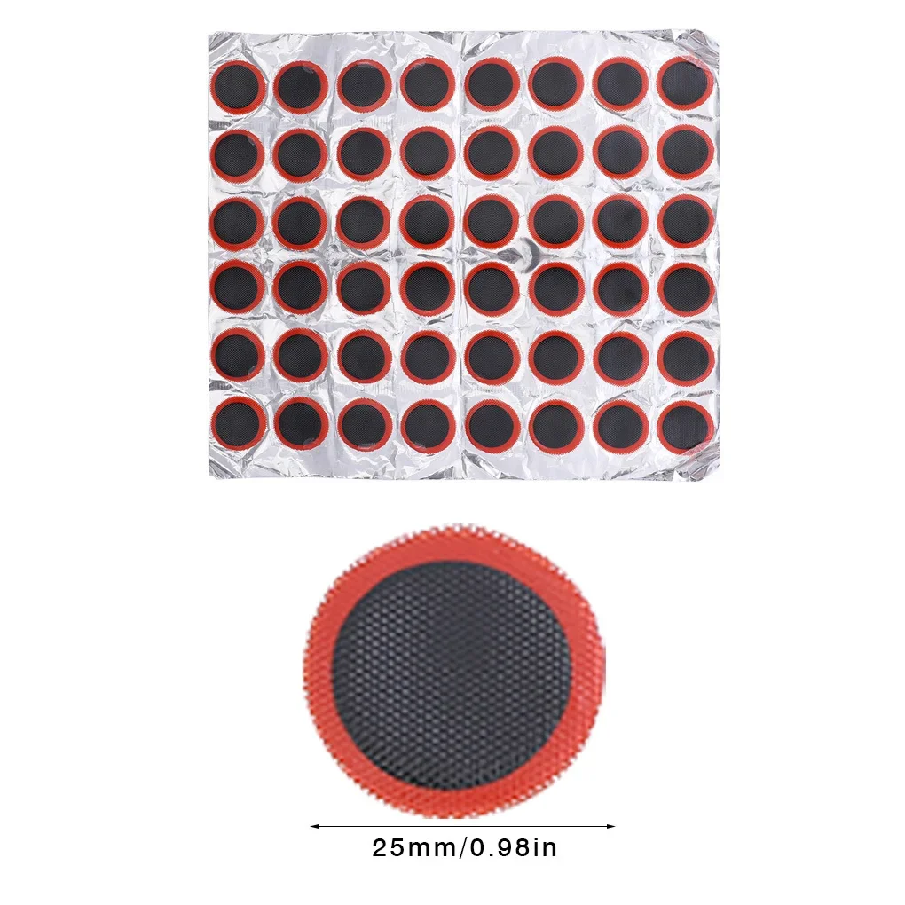 48pcs Tire Patch Rubber Bike Tyre Repair Pad Portable Tire Inner Tube Pad Bicycle Repair Accessory