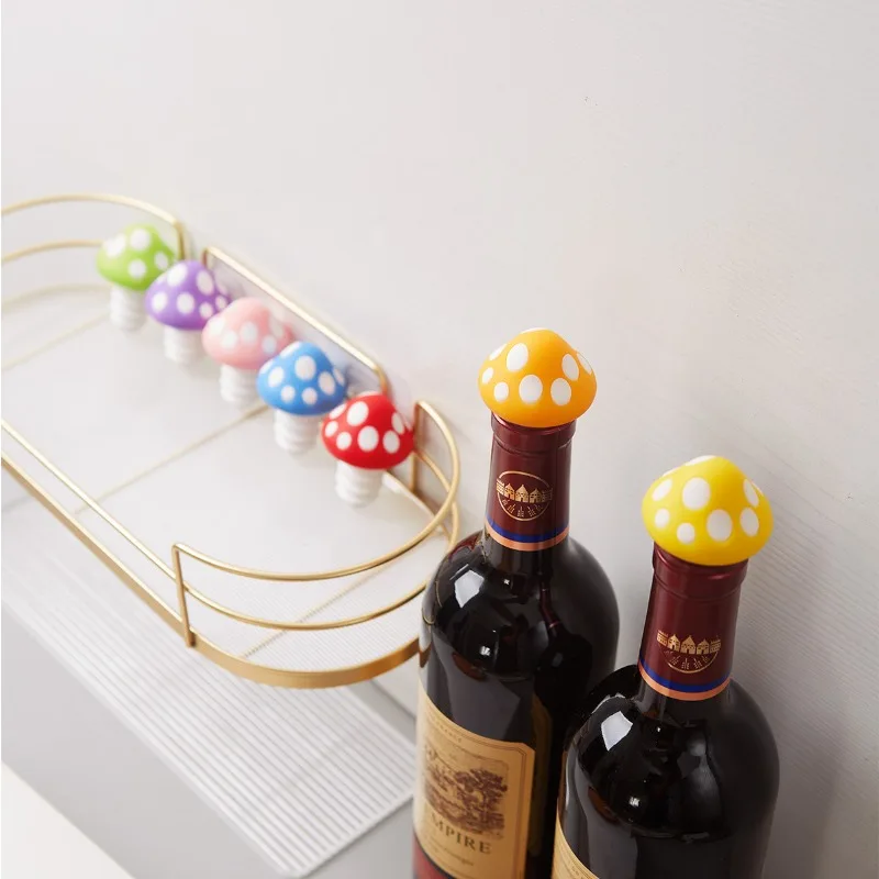 Hot Silicone Mushroom Wine Stoppers Airtight Leakproof Creative Bottle Stoppers for Champagne Beer Wine Home Party Bar Parts LIJ view 3