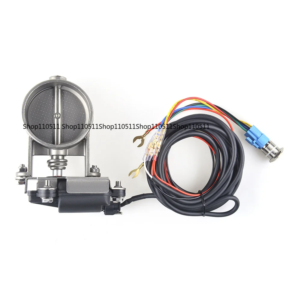 2.5-Inch SS304 Outstanding Sealed Exhaust Cut-Off Electric Exhaust Control Valve, Universal with Button Control
