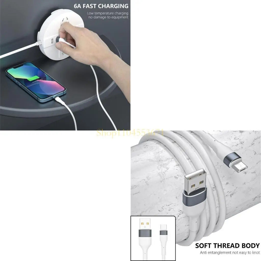 Best Seller USB to Type C/USB 5pin Power Cable 6A Fast Charging Cable Line for Phones 120cm