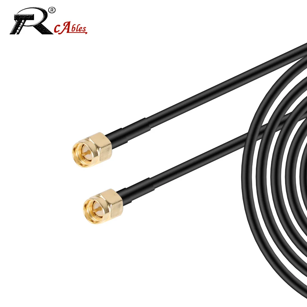 RG58 Cable SMA Male to SMA Male SMA Female Bulkhead WiFi Antenna Extension Cord 1M/20CM/50CM/5M/20M 50 Ohm SMA Pigtail Jumper