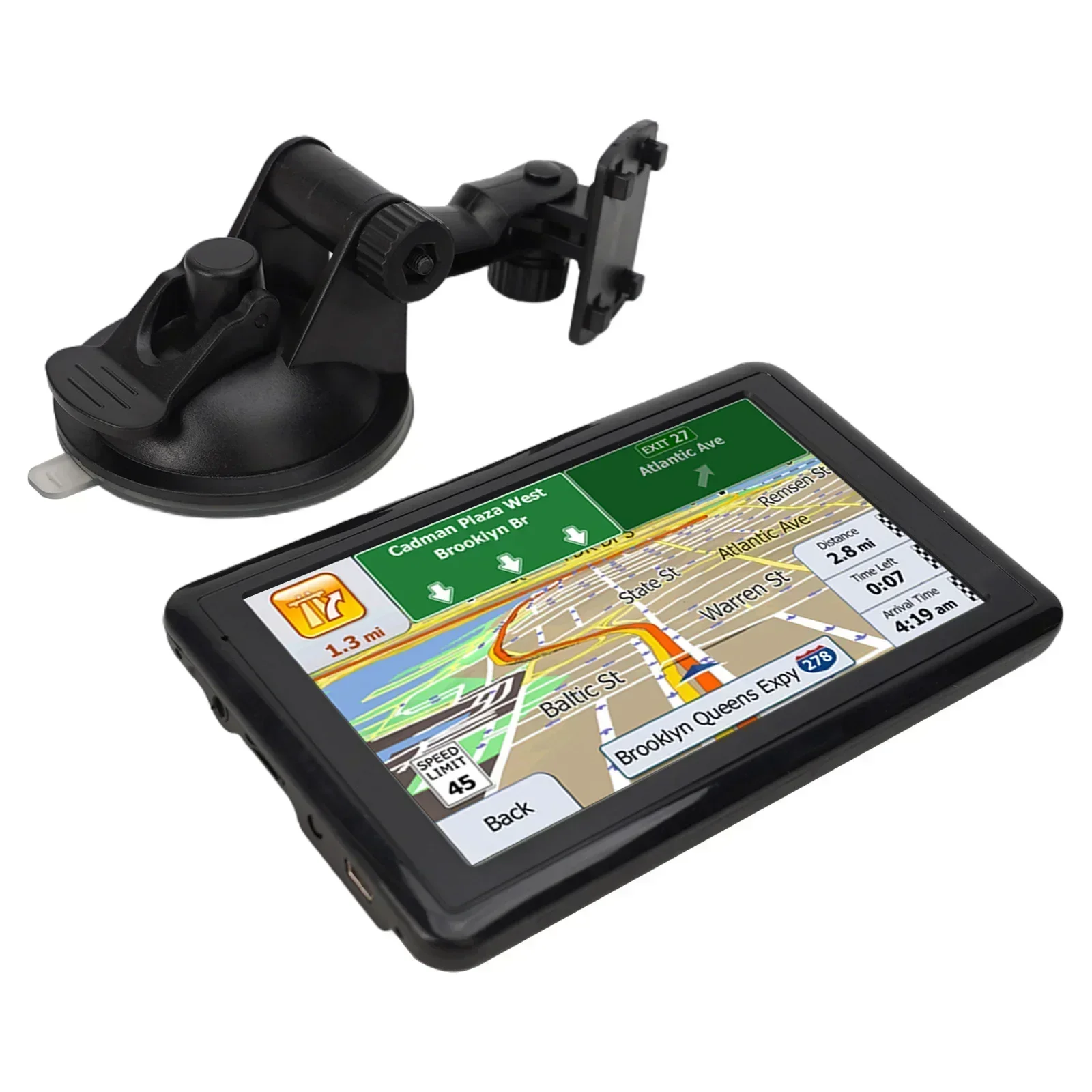 Car GPS Car Navigator Device Support TF 32GB TFT Touch Screen 220（V） 5 Inch 800X480 Pixels 8GB Memory 900MAH Battery