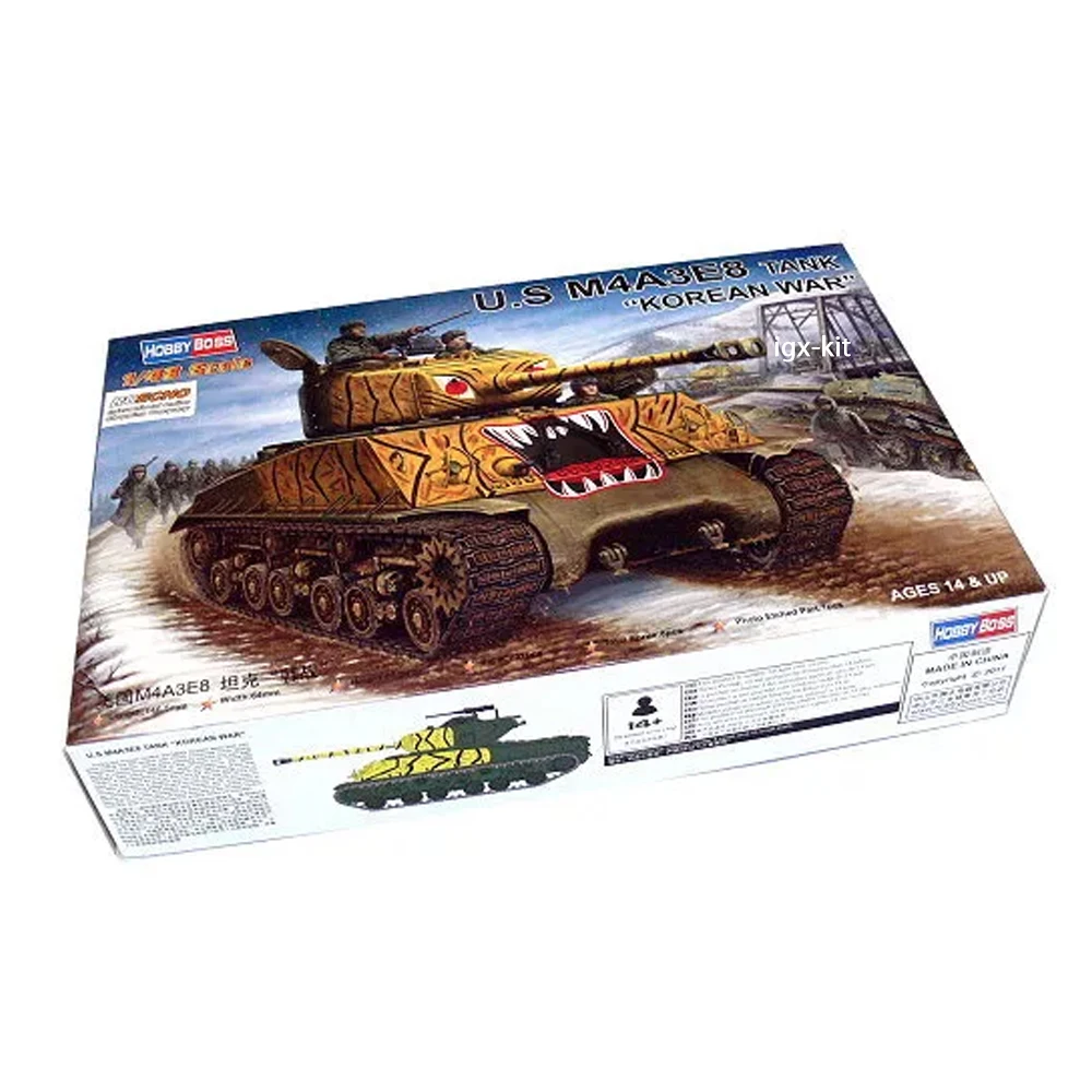 HobbyBoss-tanque mediano de guerra Koren, juguete artesanal de Hobby, Kit de modelos de montaje de plástico, escala 84804, 1/48, US M4A3E8