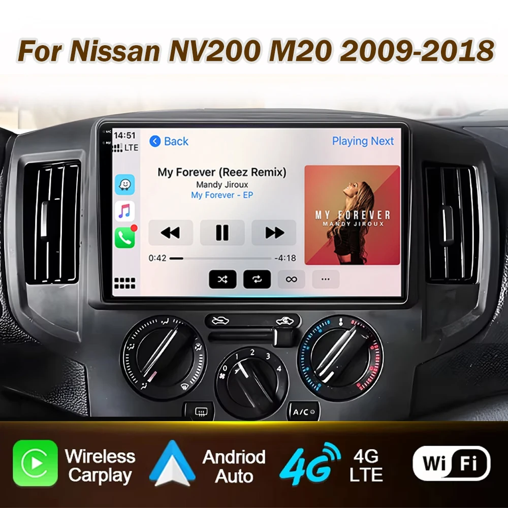 Carplay Car Radio For Nissan NV200 M20 2009-2018 Android autoradio Auto Stereo Player Multimedia GPS Navigation Screen NO 2din