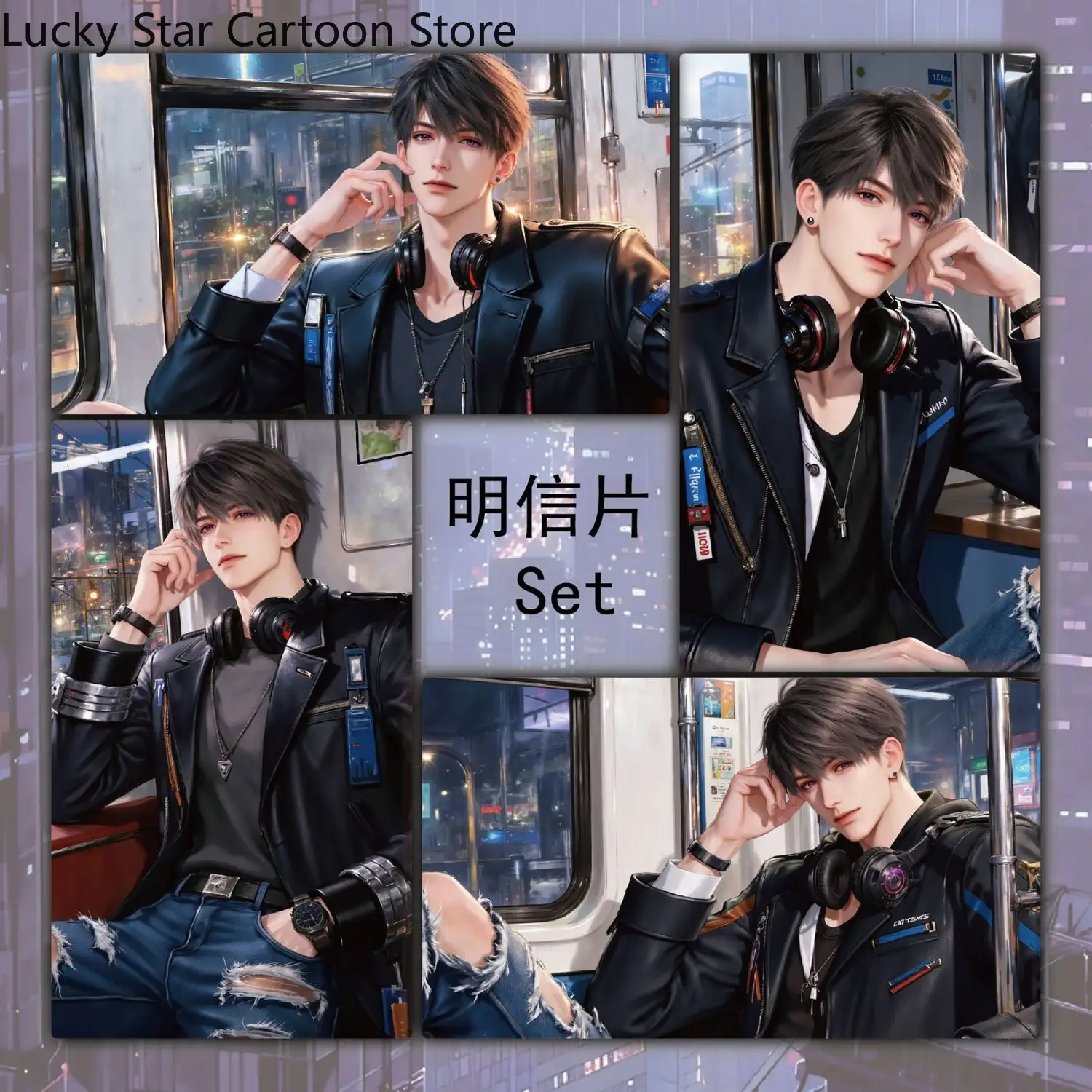 Caleb Love en Deepspace Cosplay Acryl Transparante Kaart Badge Ansichtkaart Ste Collection Halloween Cadeau Verjaardag Spel Anime