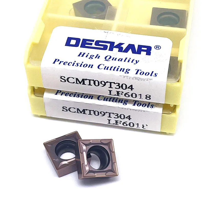 DESKAR SCMT09T304 SCMT09T308 LF6018 LF6118 CNC Lathe Cutter Cutting Carbide Inserts SCMT Turning Tools For Stainless Steel