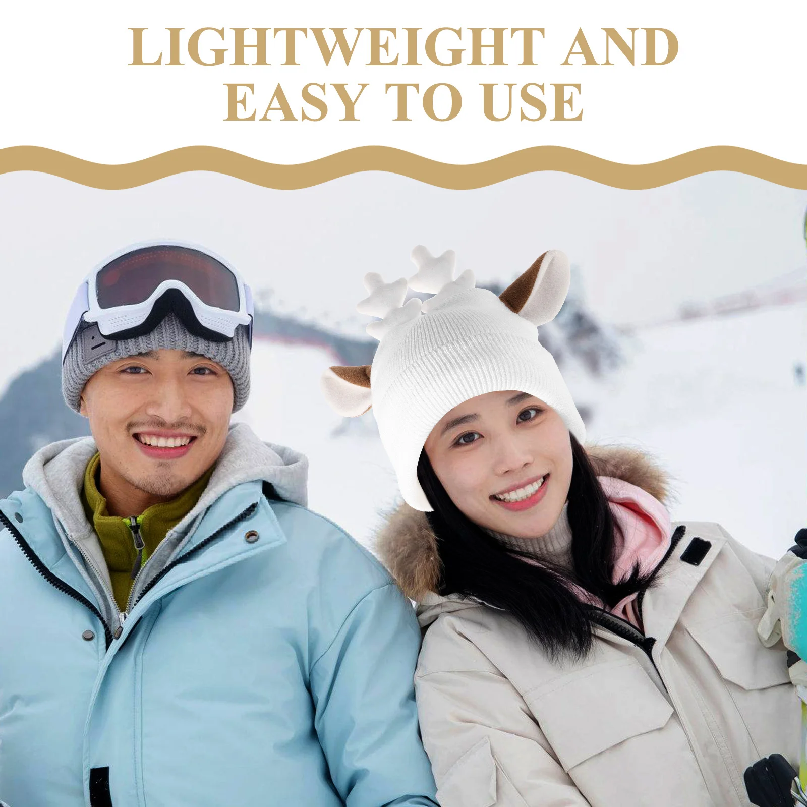 غطاء التزلج الكرتون الرنة لطيف الشتاء القبعات الديكور للتزلج على الجليد التزلج الشتاء اكسسوارات يغطي مضحك