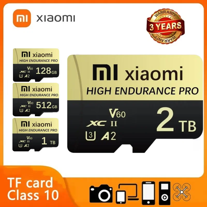 

Xiaomi Memory Card 128GB 2TB 1TB 512GB 256GB Micro TF SD Card V60 High Speed Cameracartão De Memória For Phone Camera
