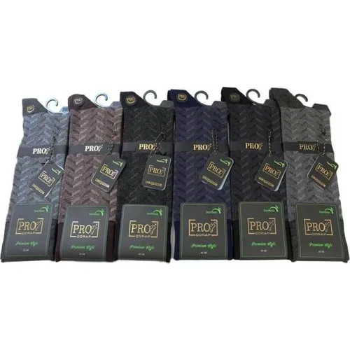 High quality six-Pack Pro Kayi Patterned Bamboo Men 'S Socks