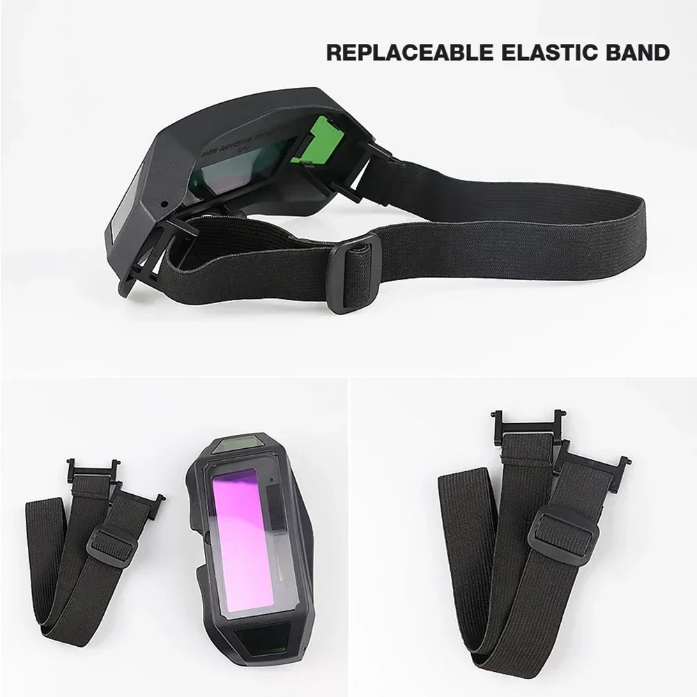 Óculos de soldagem com escurecimento automático, óculos com lentes que trocam de luz, escurecimento automático, proteção dos olhos