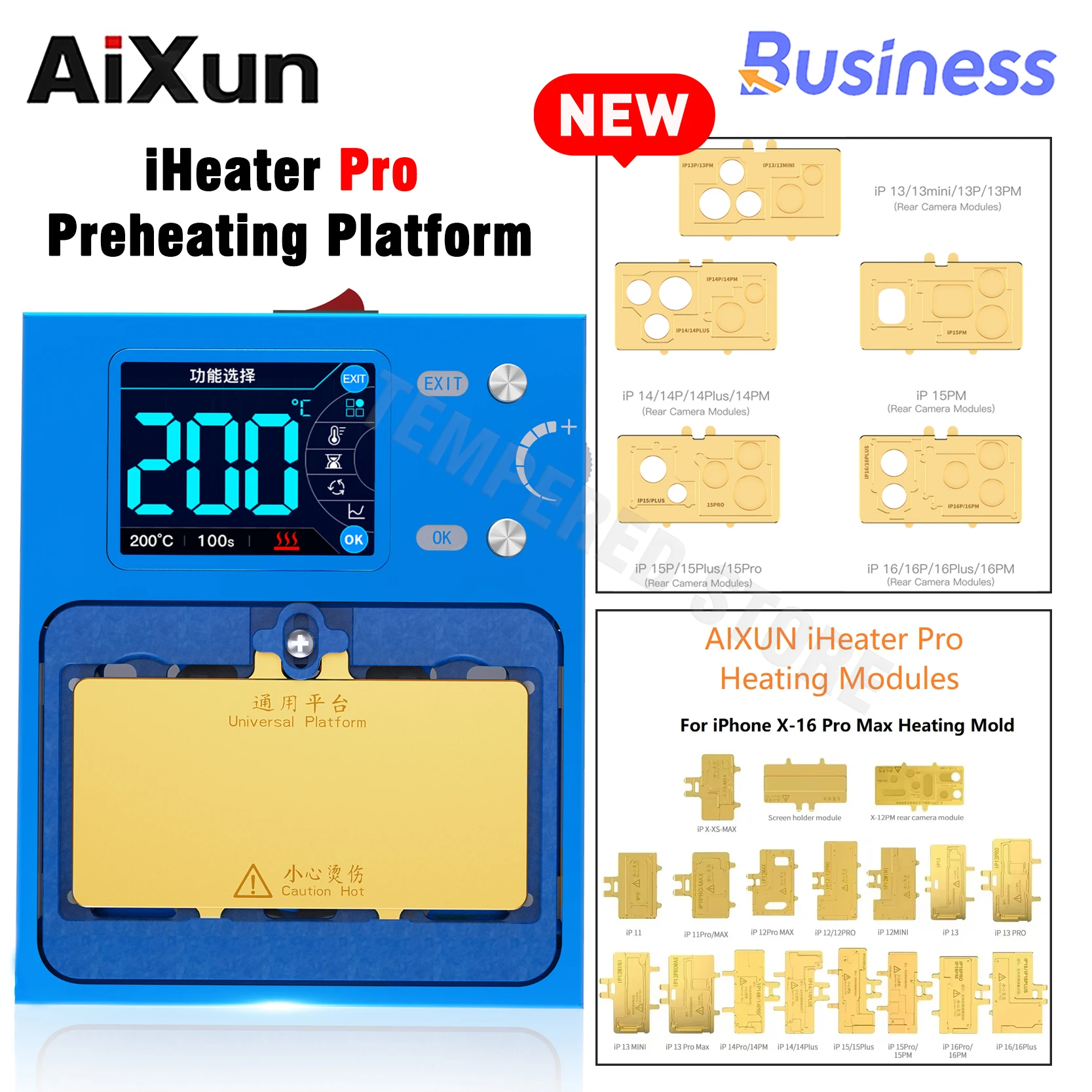 JC Aixun iHeater Pro Android لهاتف iPhone X 13 14 15 16 Pro Max اللوحة الرئيسية أدوات منصة تفكيك فصل التدفئة المطربة