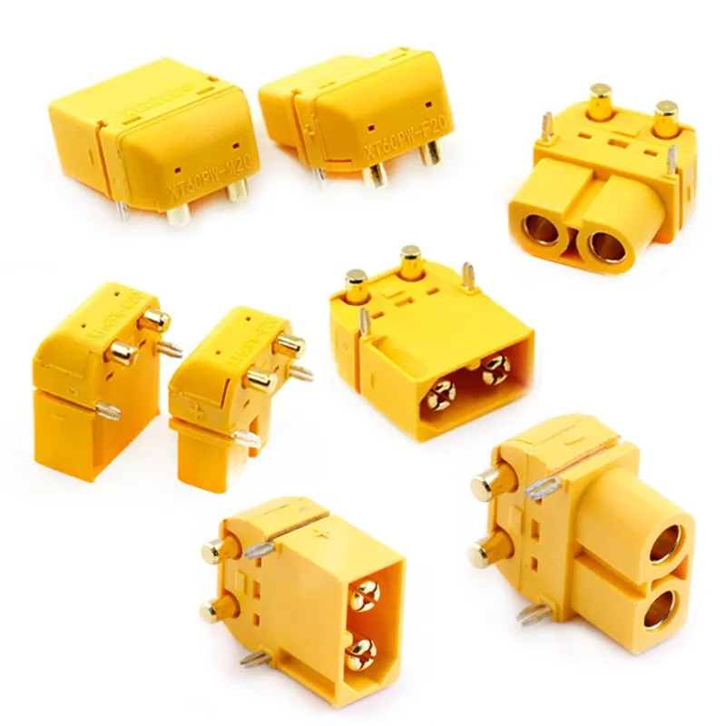 XT60 XT60PW Male Female Connector Plug Horizontal Panel Flat Mount RC Model Plug Drone Accessory Series