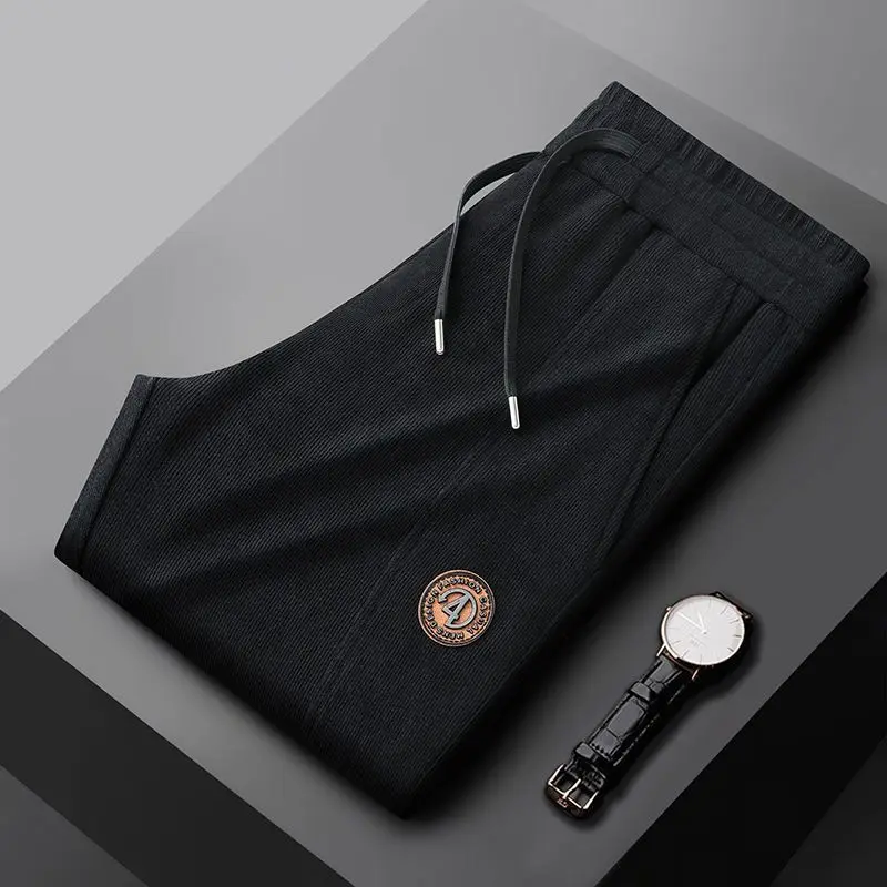 

Мужские повседневные вельветовые спортивные штаны Thiened, осенне-зимние теплые длинные брюки, модная рабочая одежда, брюки с эластичными манжетами