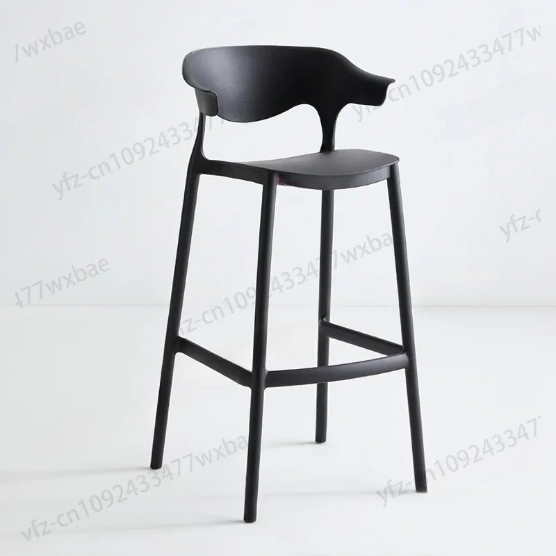 Plastic Backrest Bar Chair Japanese Style Bathroom European Modern Vintage Rest Recliner Chair Luxury Tabouret Barber Furniture