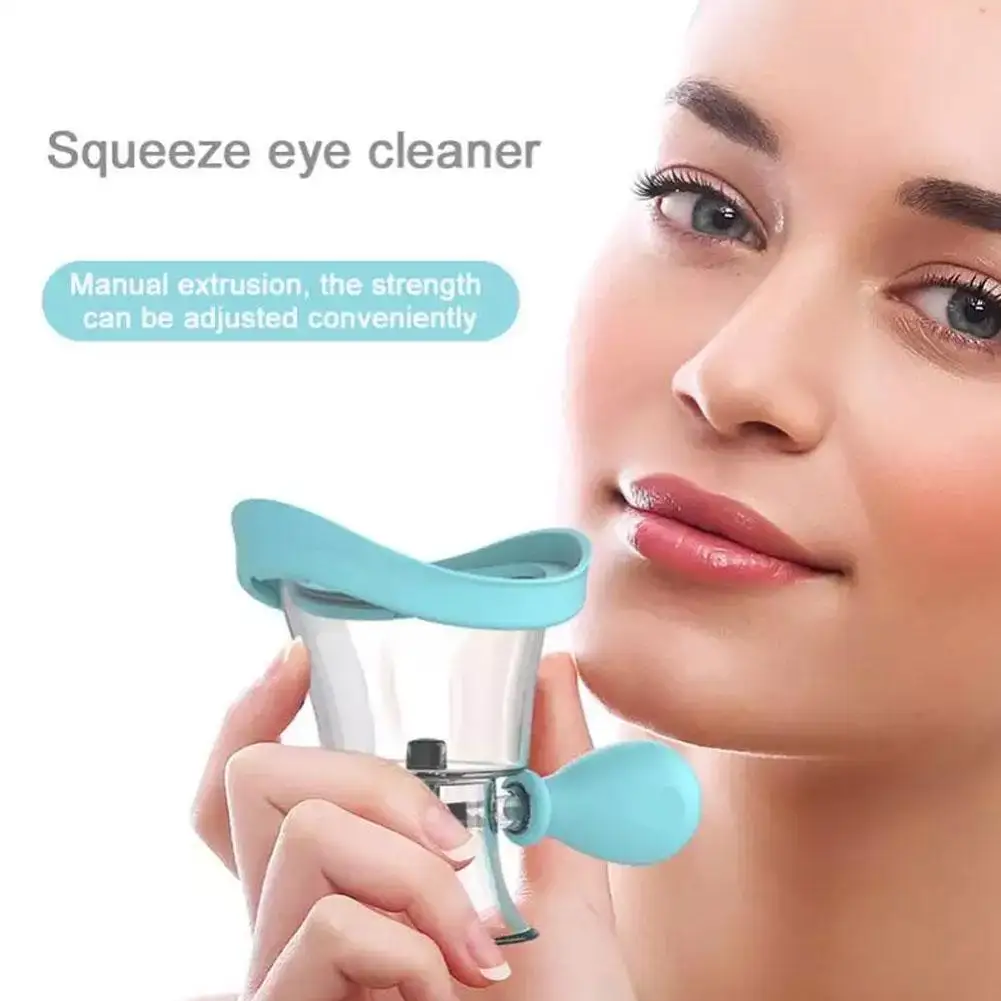 Eye Wash Cup Portable Reusable Eye Cups For Eye Wash Silicone Manual Air Pressure Eye Cleaning Cup For Eye Rinse Eye Care T O4T1