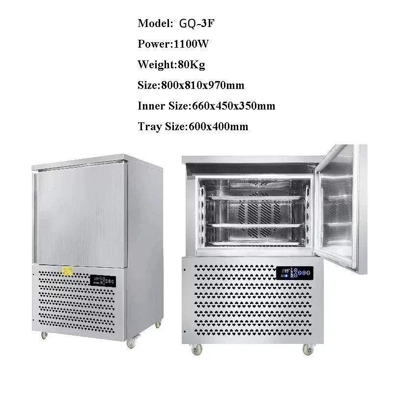 Blast Freezer -45 Degrees Fast Freezing Blast Freezer Cooling Cabinet Shock Chiller Flash Freezer for Meat