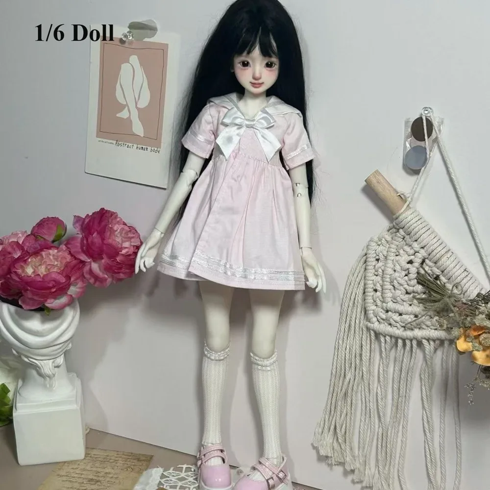 

Handmake Doll Sailor Suit Mini Fashion Elegant Casual Clothes DIY Accessories Doll College Dress for 1/4 1/6 BJD 30/45cm Dolls