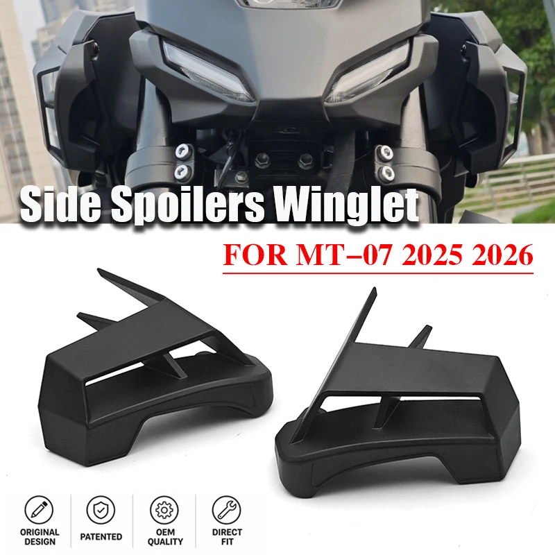 

Motorcycle Side Spoilers Fixed Winglet For MT07 MT-07 mt07 2025 2026 Aerodynamic Wing Winglet Fairing Wing Deflectors Kits