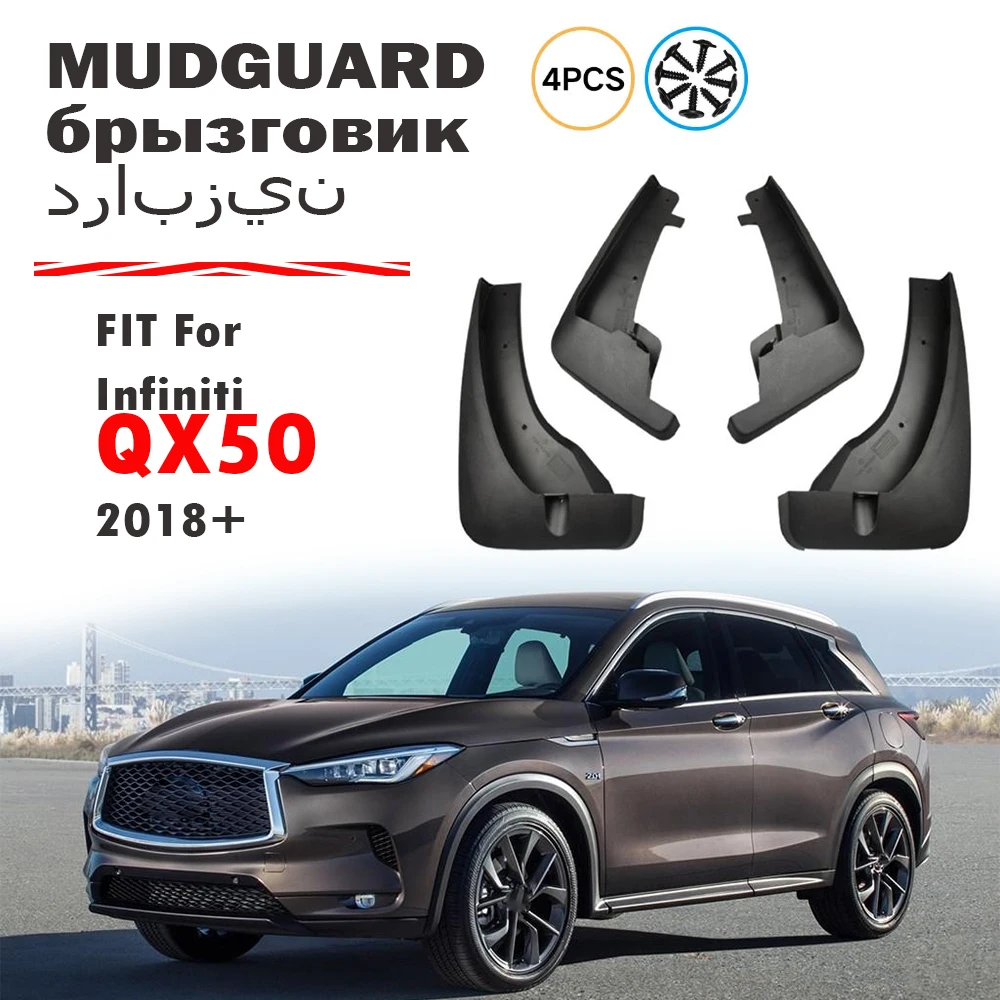 

4pcs For Infiniti QX50 Mudguard Fender Mud Flaps Guards Splash Mudflaps Car Accessories 2018 2019 2020 2021 2022 2023 2024 2025+