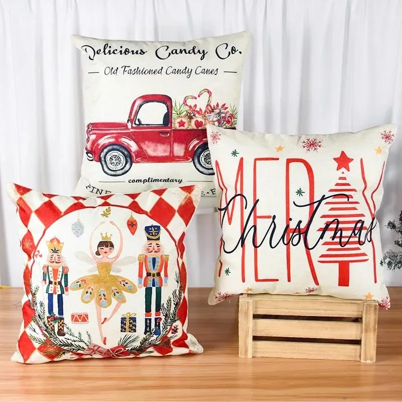 

Christmas Cushion Cover Pillowcase Merry Christmas Decoration Cushion Pillow Cases For Home Xmas Ornament New Year 2026