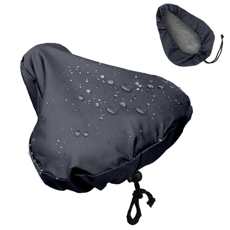 

Universal Bike Saddle Rain Cover with Drawstring - Waterproof Dustproof Protective Seat Cover for Bicycle & Motorcycle