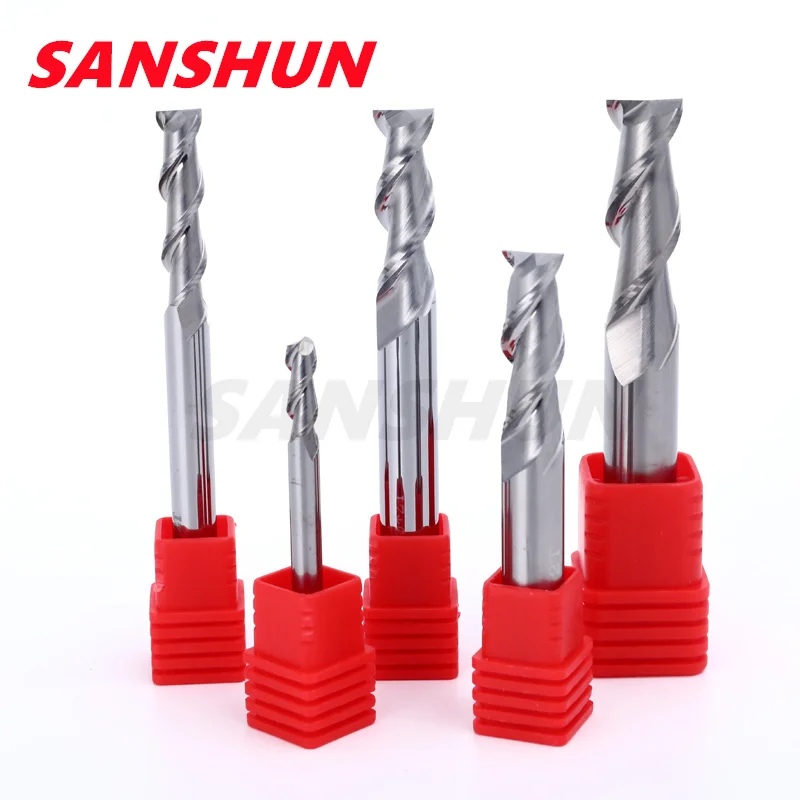 HRC55 aluminum 2-edge milling cutter tungsten steel carbide milling aluminum CNC special keyway end milling cutter wholesale