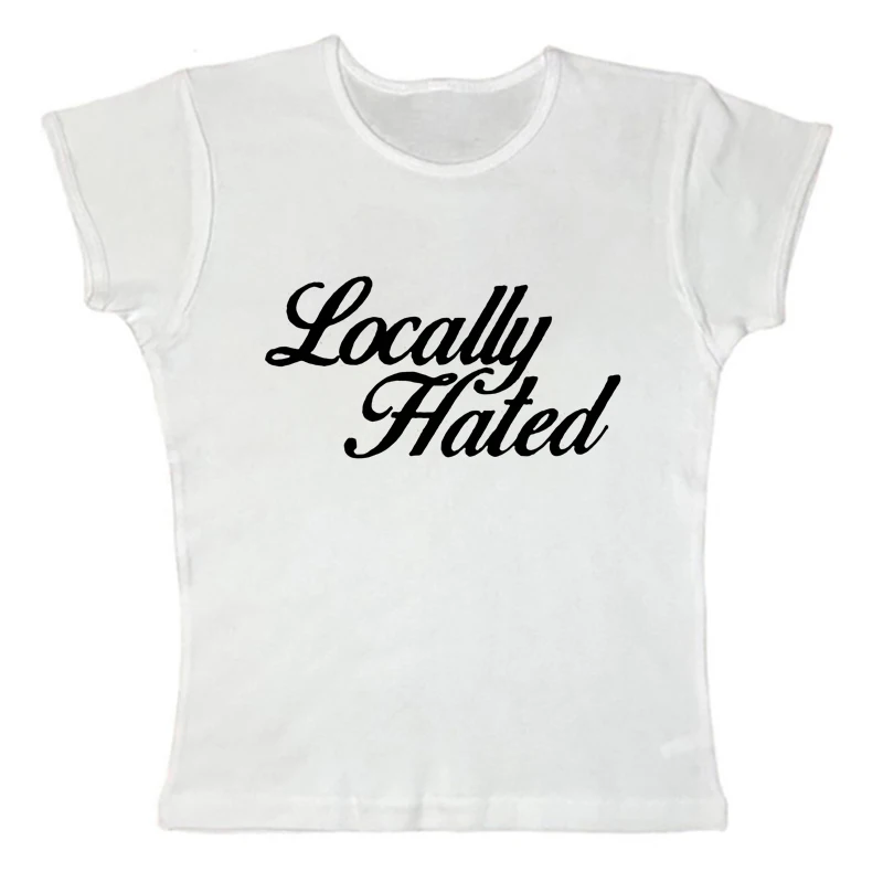 

Aesthetic summer baby T-shirt street wear Gothic Harajuku letter printed T-shirt retro crop top 2000s women's Y2K clothing EMO