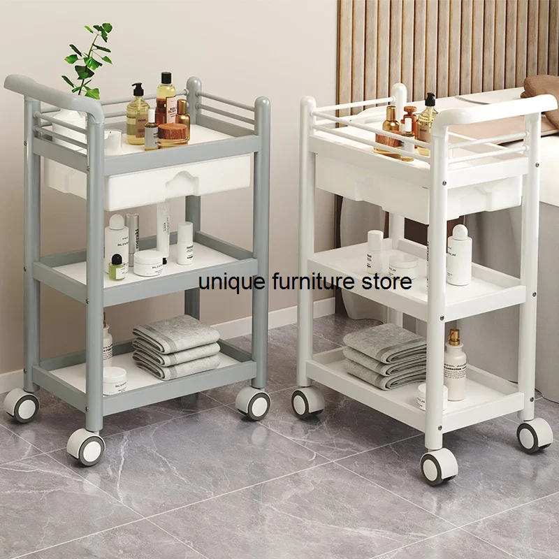 

Lash Spa Tattoo Salon Trolley Hair Barber Cosmetic Rolling Salon Trolley Nails Ake Up Wozek Narzedziowy Beauty Furniture WKST