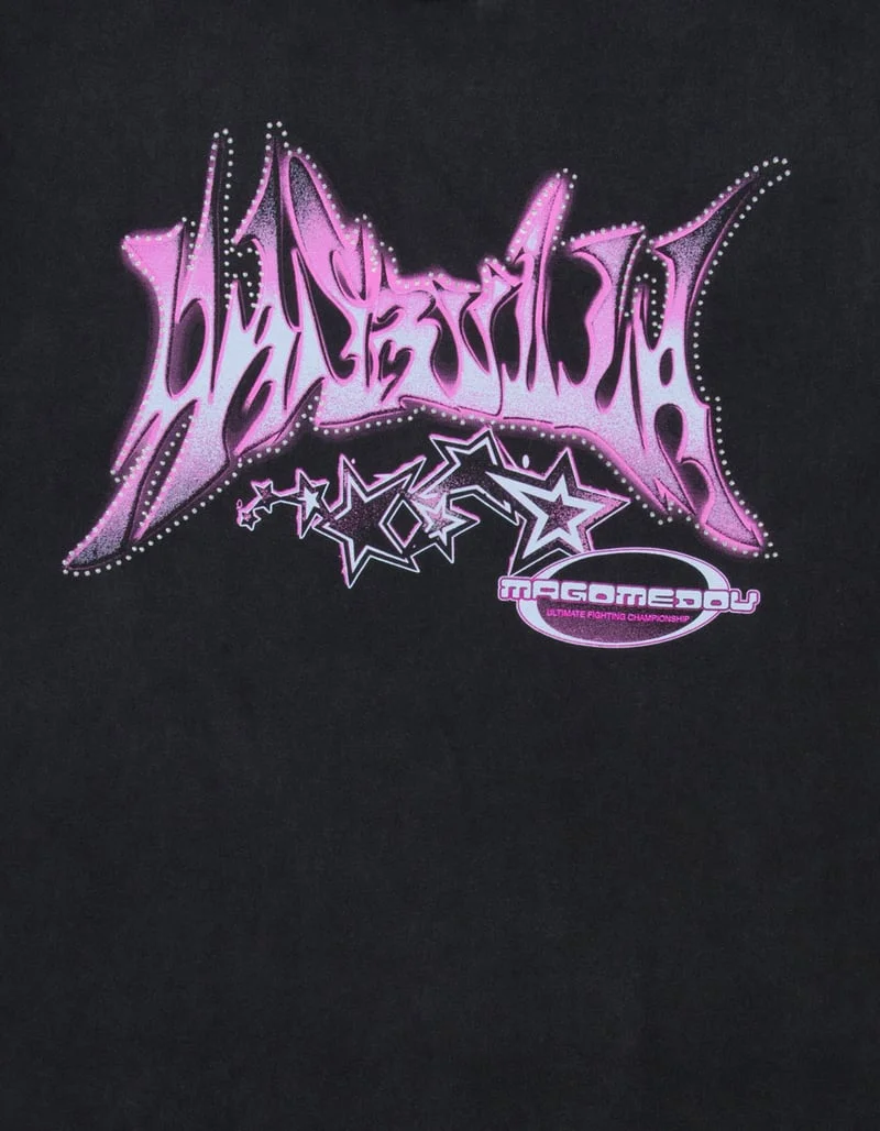 2026 Sommer UFC Marke Hasbulla Magomedov Washed Print T-Shirt Unisex Vintage Kurzarm Übergroße Boxen Tattoo Casual Tee Y2k